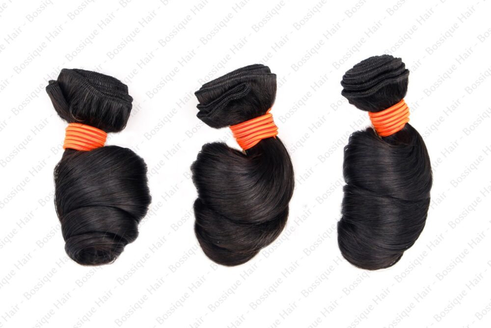 Set of 3 Orange Line Loose Wave Bundles