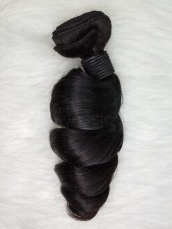 Black Line loose wave hair Extensions made with Human Hair