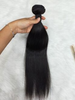 Black line straight hair extensions