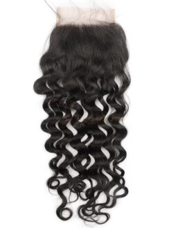 Virgin 4x4 French Curly Lace Closure