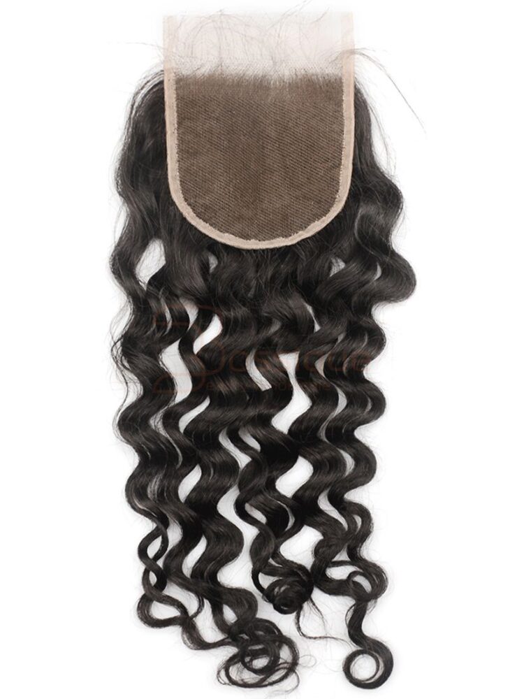 Virgin 4x4 French Curly Lace Closure