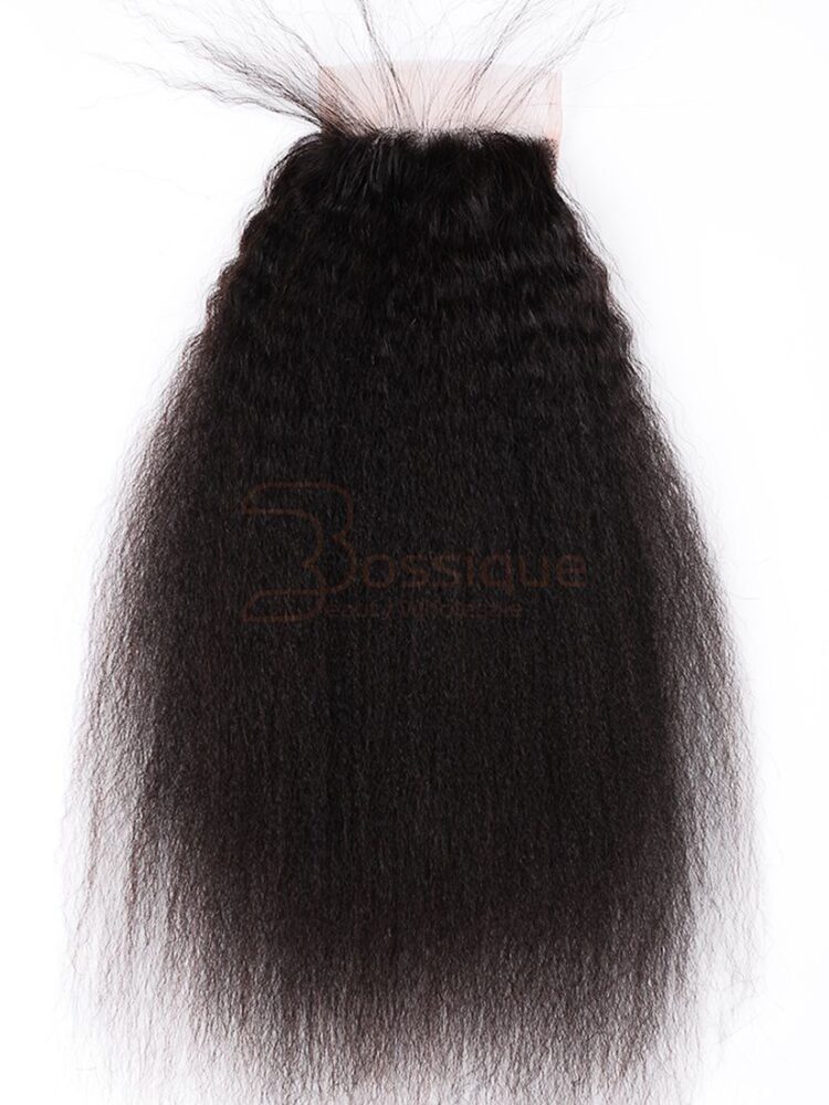 Virgin 4x4 Kinky Straight Lace Closure