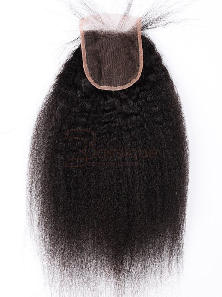 Virgin 4x4 Kinky Straight Lace Closure