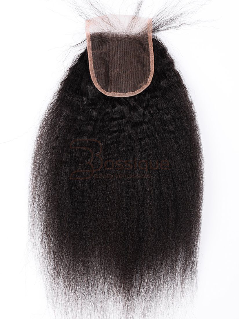 Virgin 4x4 Kinky Straight Lace Closure