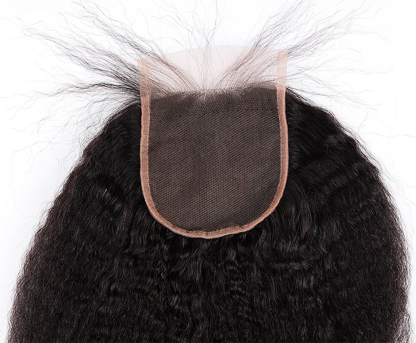 Virgin 4x4 Kinky Straight Lace Closure