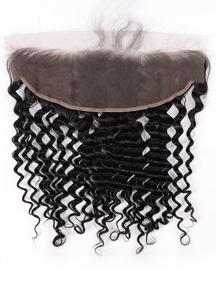 Black Line Deep Wave Lace Frontal with brown lace