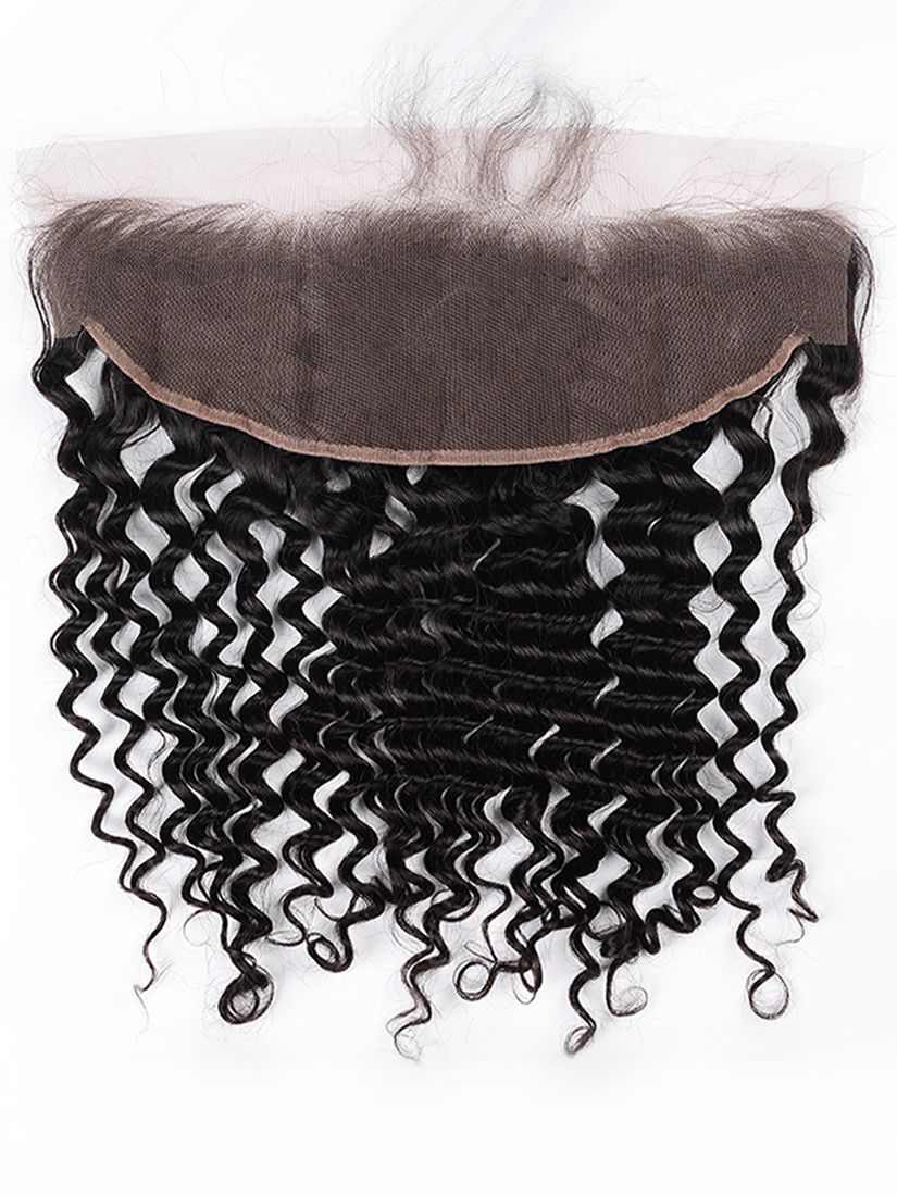 Black Line Deep Wave Lace Frontal with brown lace