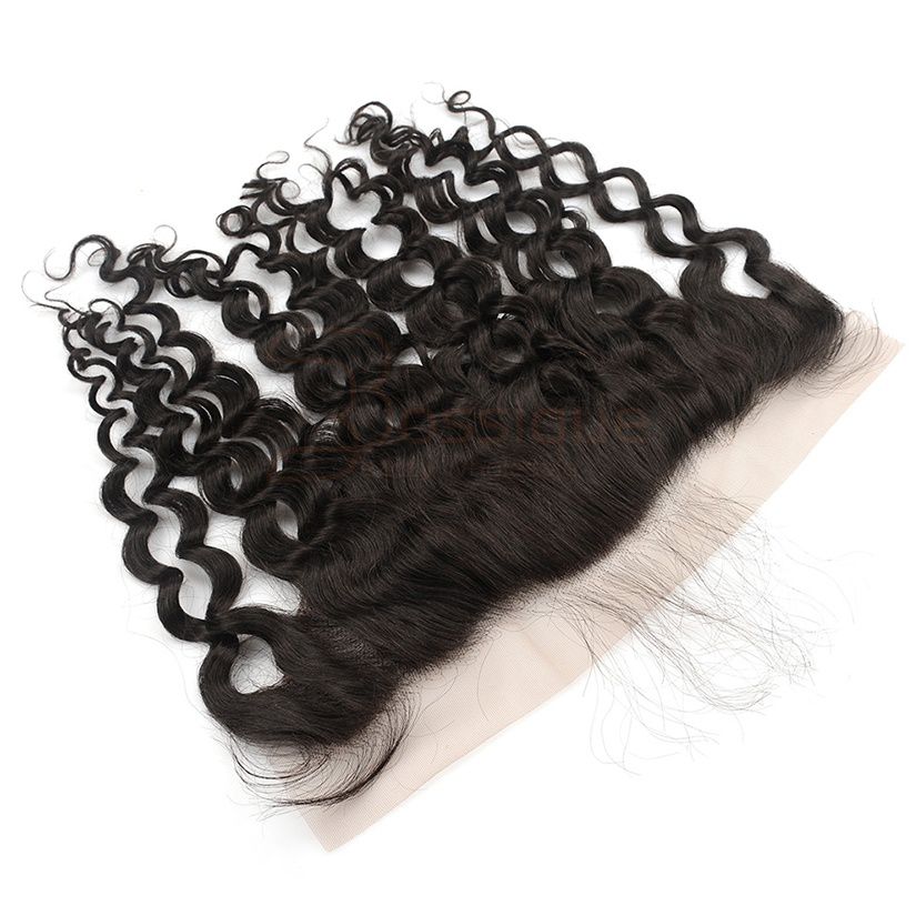 13x4 Black Line French Curly Lace Frontal