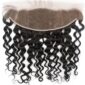 Black Line French Curly Lace Frontal with transparent lace