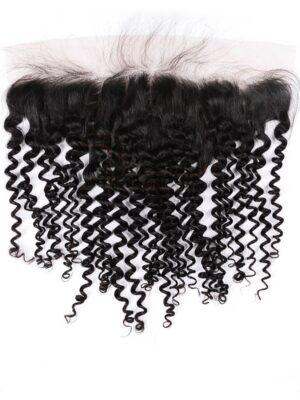 13x4 Black Line Kinky Curly Lace Frontal