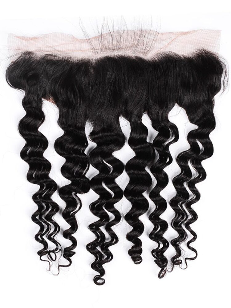 13x4 Black Line Loose Deep Wave Lace Frontal