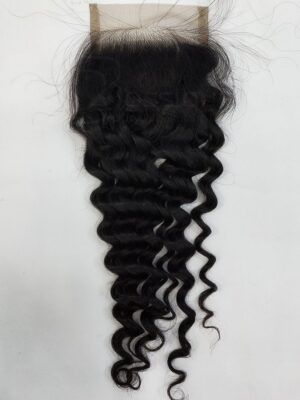 Raw 4x4 and 5x5 curly lace closure