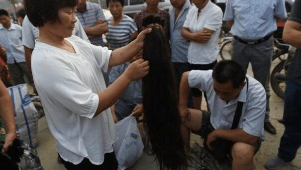 Hair collection in Chinese countryside