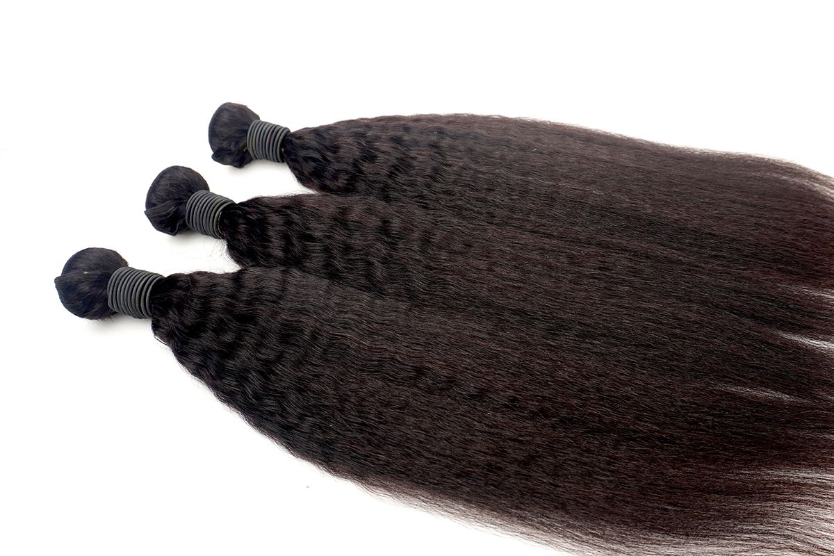 Black Line Kinky Straight Hair Extensions