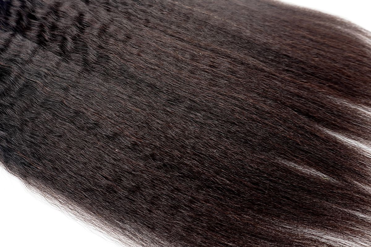 Black Line Kinky Straight Hair Extensions
