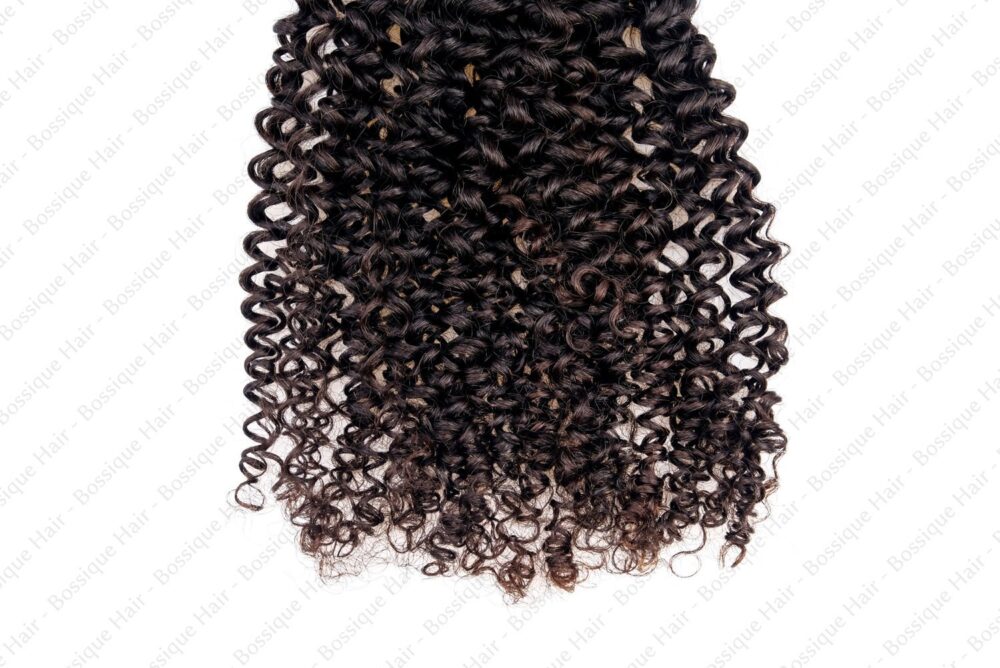 Close-Up of Orange Line Kinky Curly Bundles