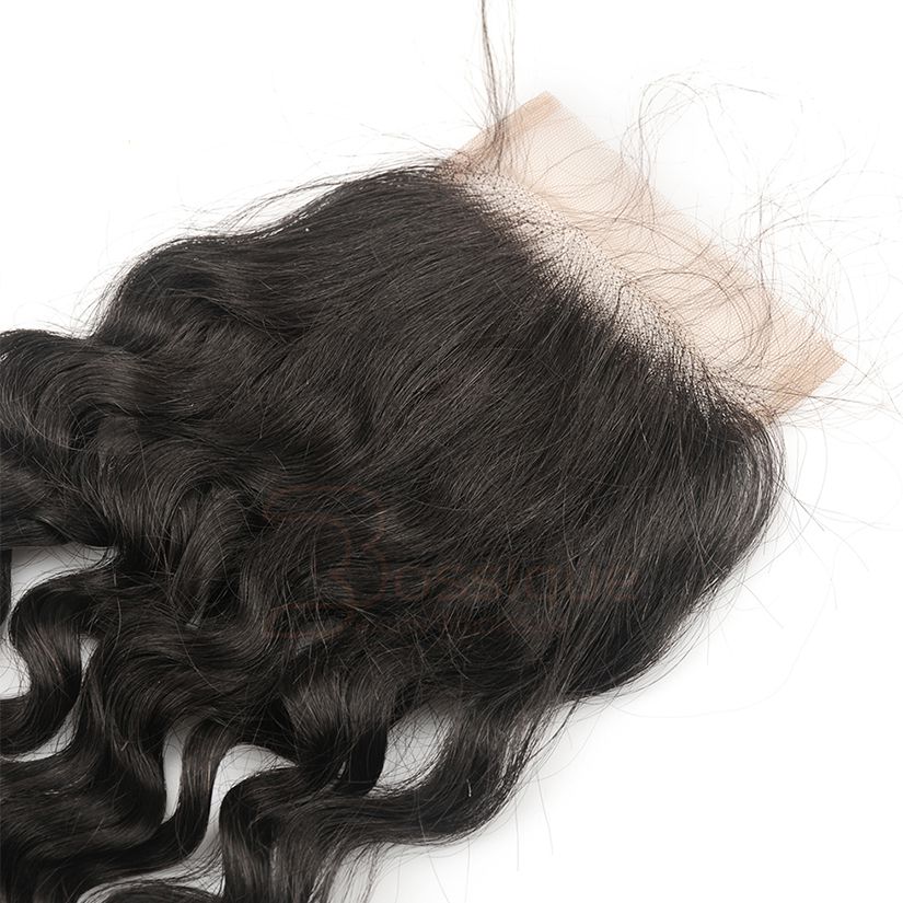 black line french curly closure in 4x4 and 5x5