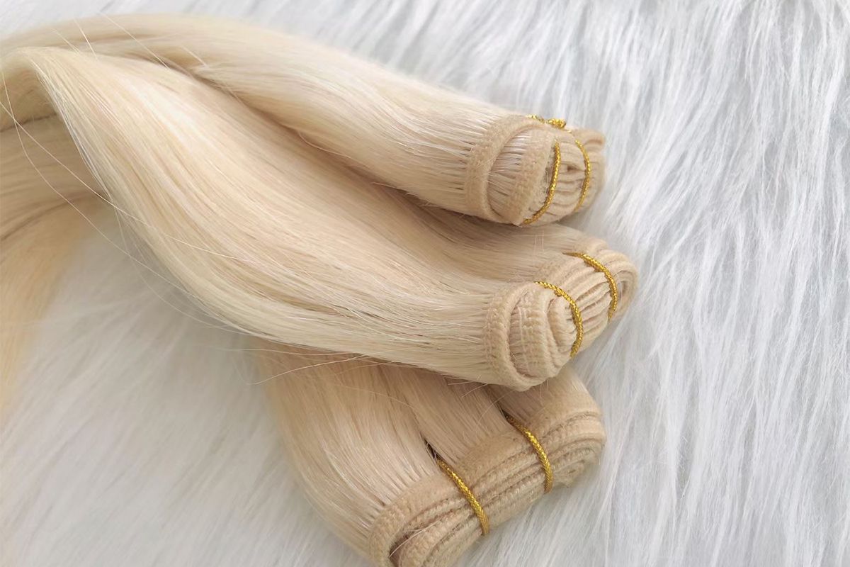 Double drawn machine weft