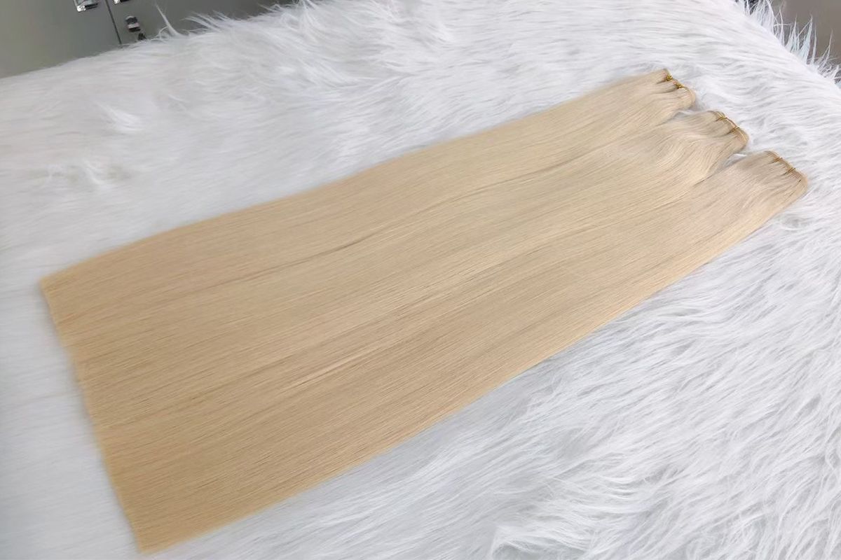 Double drawn machine weft