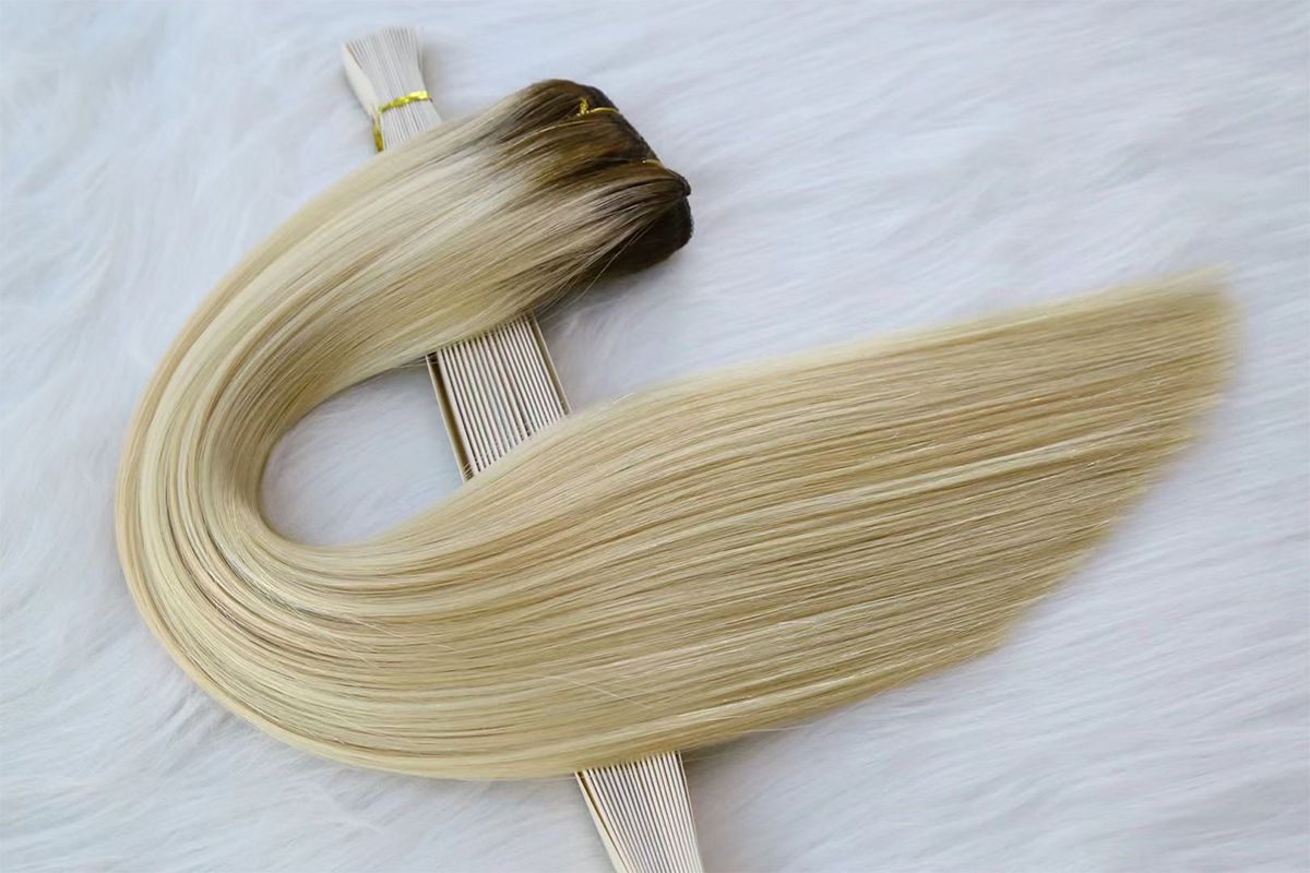 Double drawn machine weft