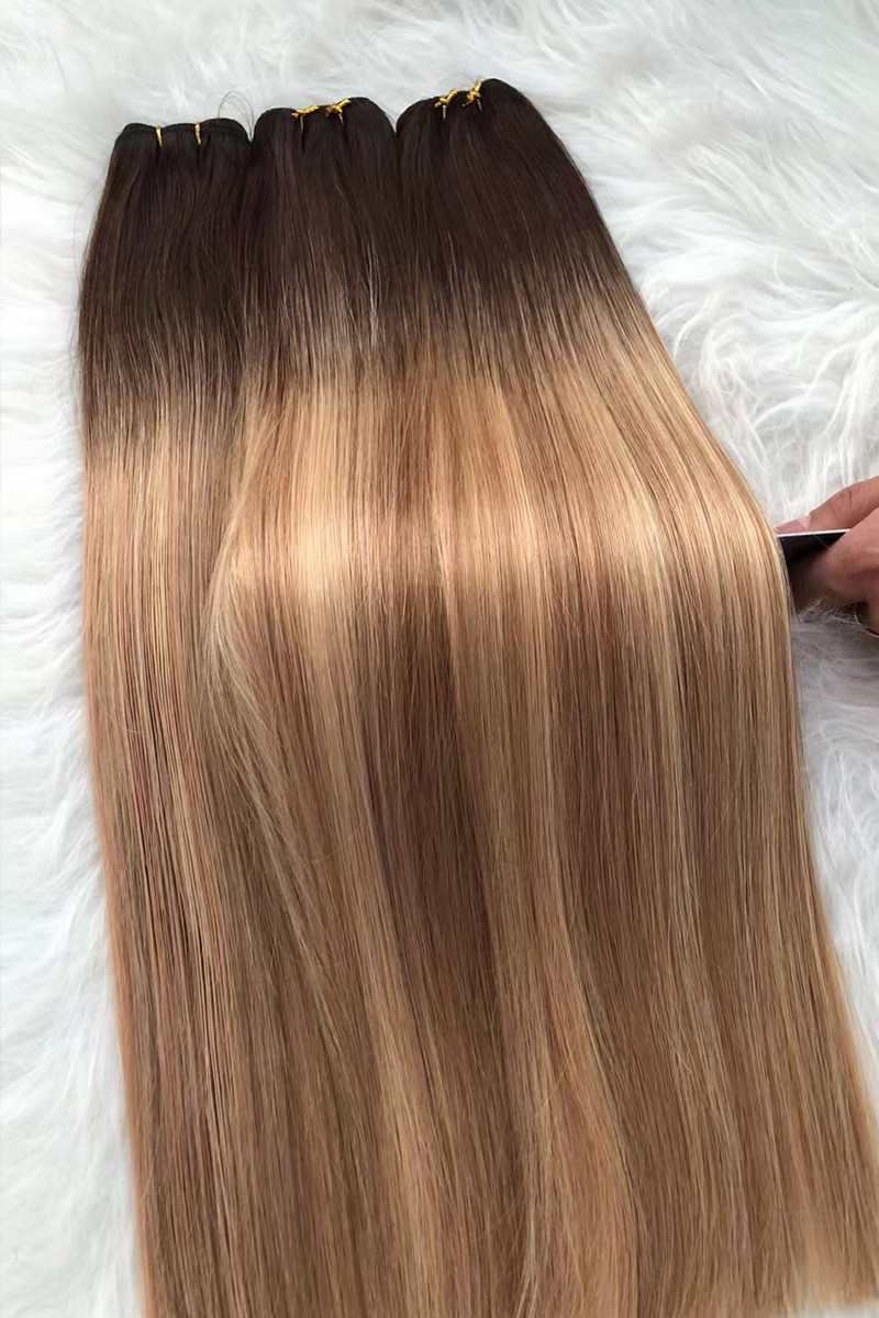 Double Wefted Full Head Clip Hair Extensions - Espresso Melt