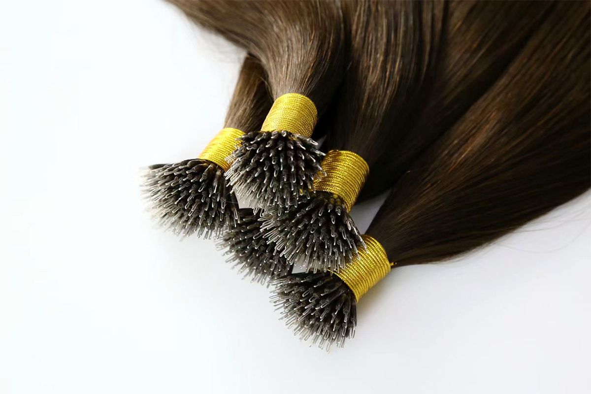 Five Brown Nano Ring Hair Extension Bundles