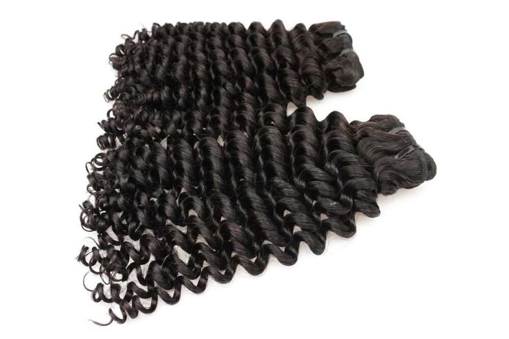 Black line Double Drawn Kinky Curly extensions