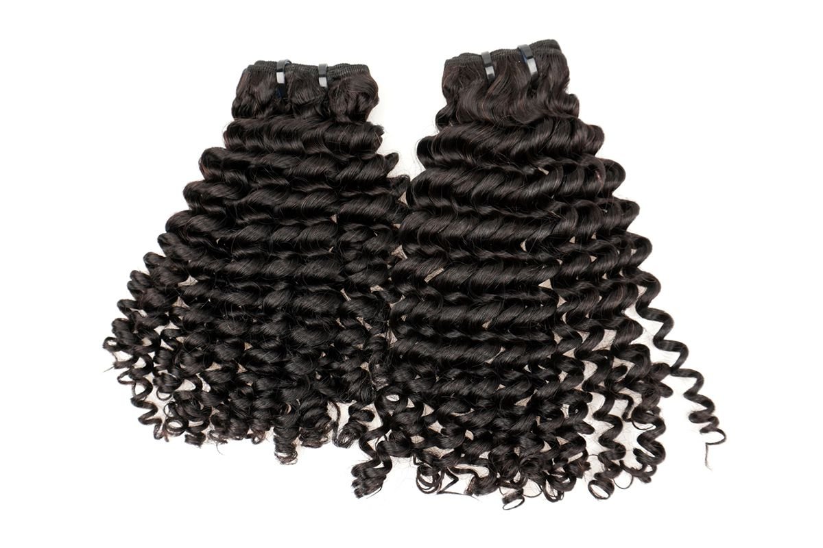 Black line Double Drawn Kinky Curly extensions