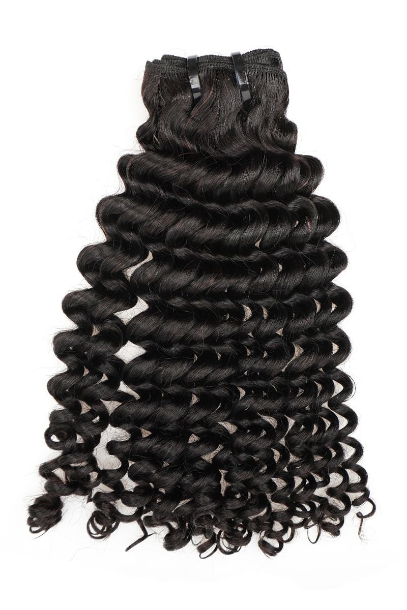 Black line Double Drawn Kinky Curly extensions