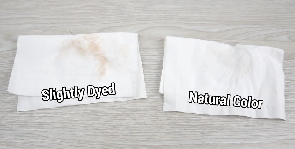 Acetone test for natural color hair