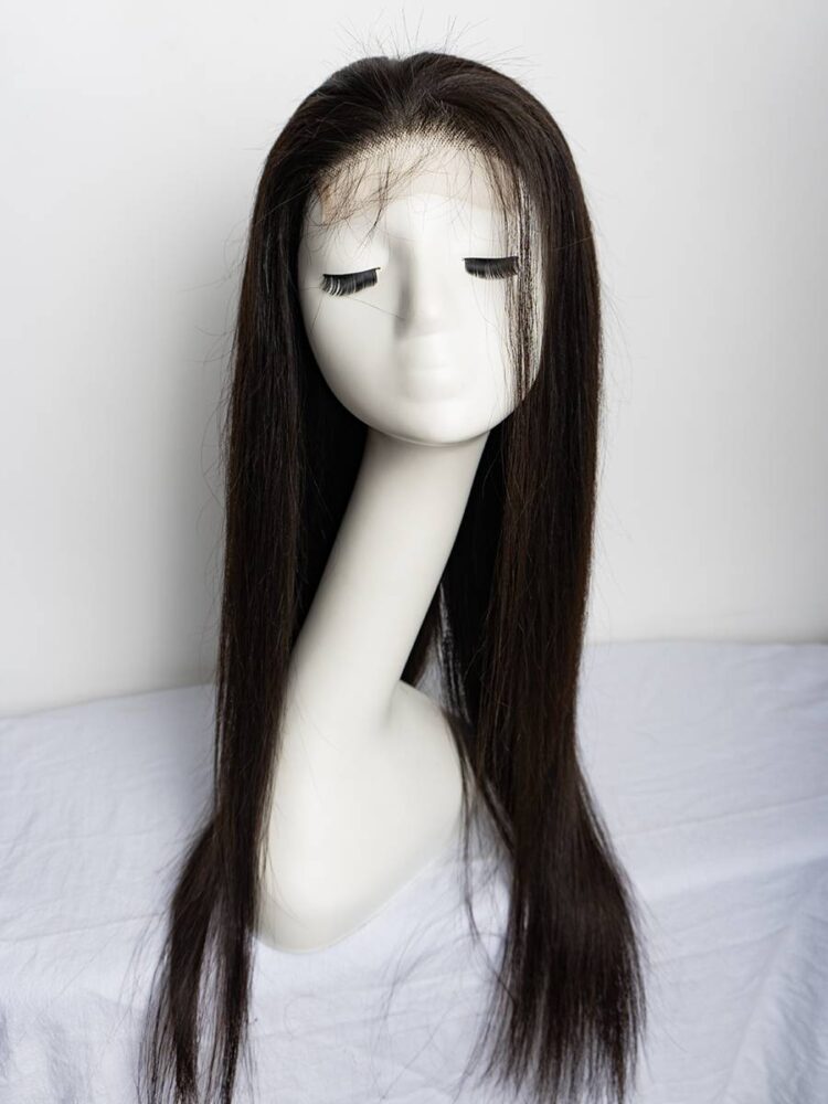 A 5x5 closure straight wig featuring HD lace