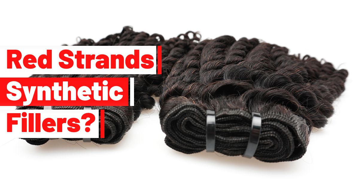 Red strands: Are they synthetic hair fillers?