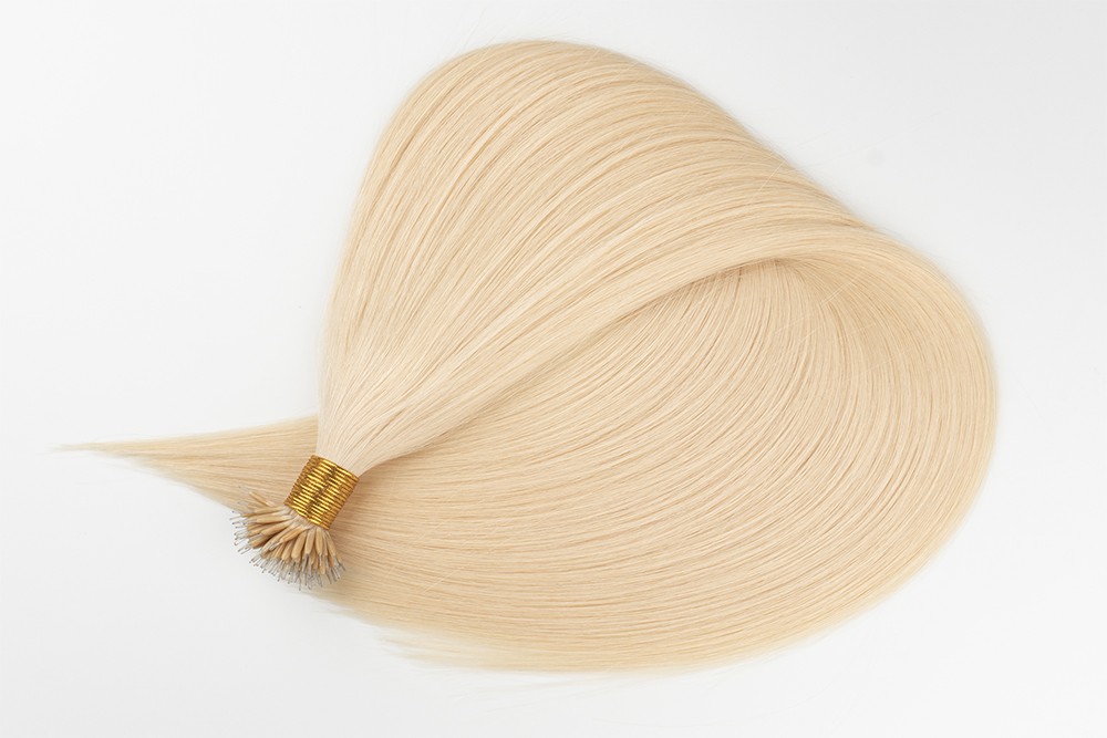 Premium Raw Hair Extensions: High Quality Blonde Nano Extensions