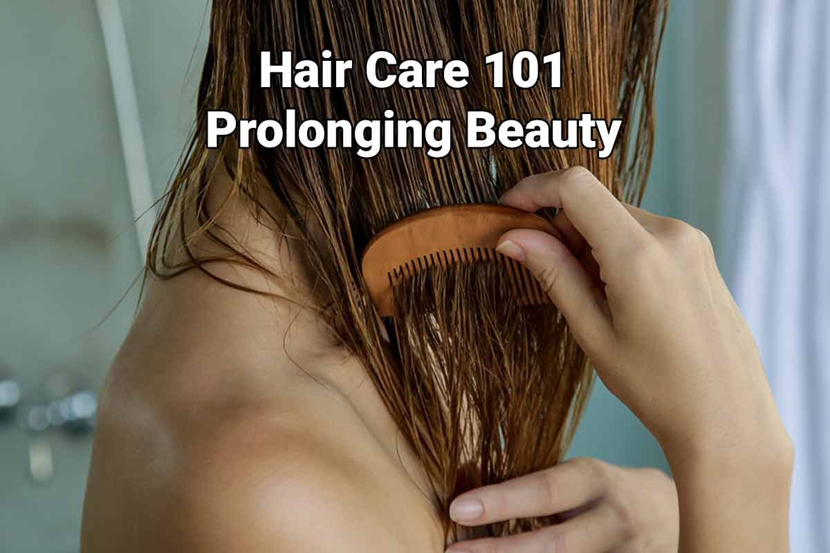 Woman Brushing Hair Extensions: Proper Care Tips