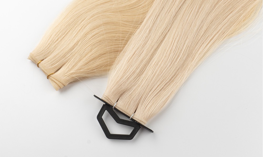 Blonde grade A and B hair extensions for white women