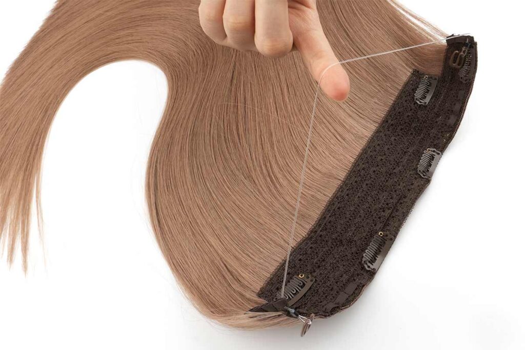 Brown Halo Extension - High-Quality Hair