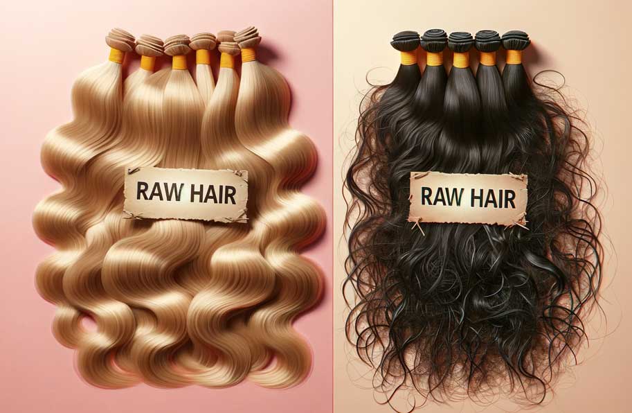 Hair labeled as "raw" but not actually raw hair.