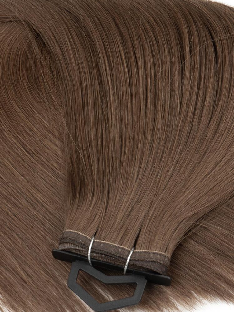 Brown Flat Silk Weft Hair Extensions