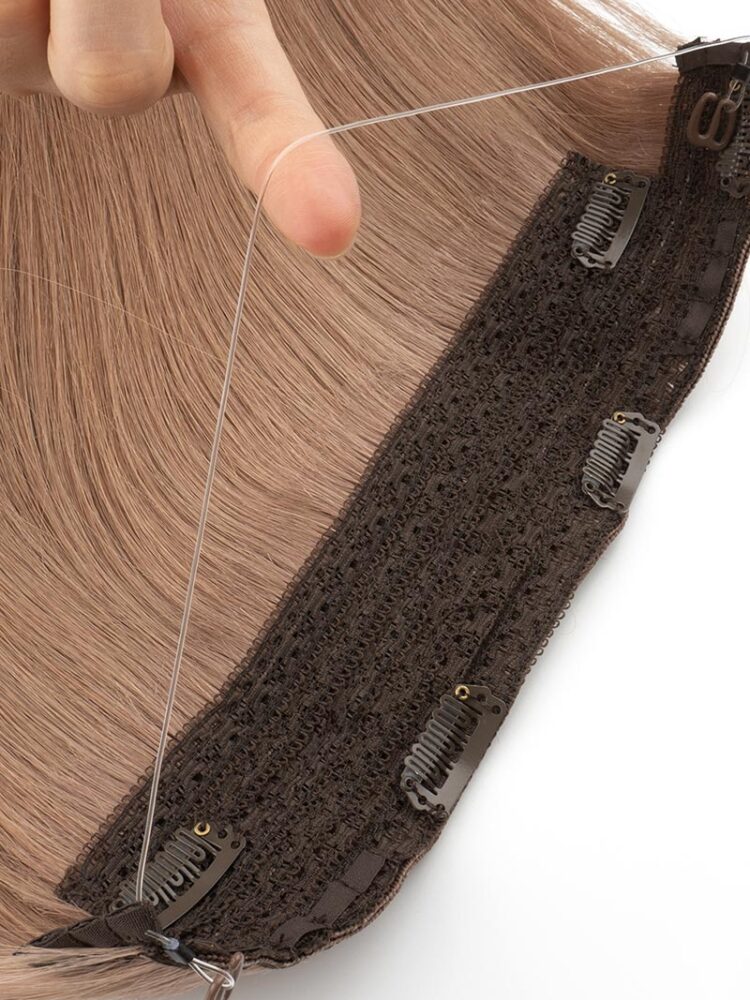 Brown Halo Hair Extensions in Color 8