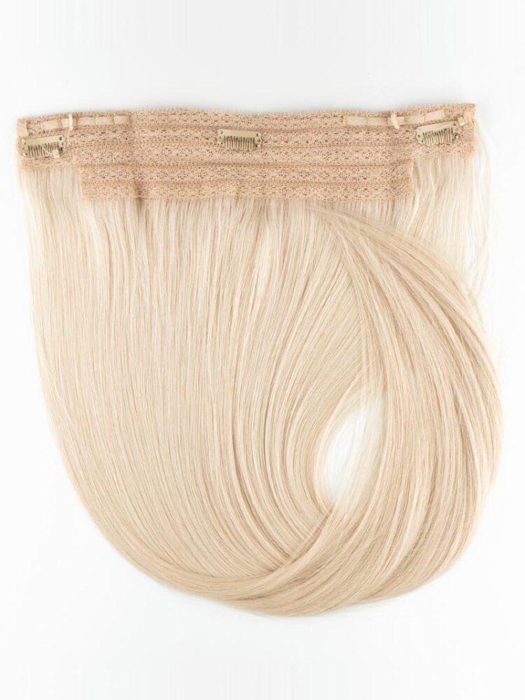 Pale Blonde Halo Extensions in Shade 613