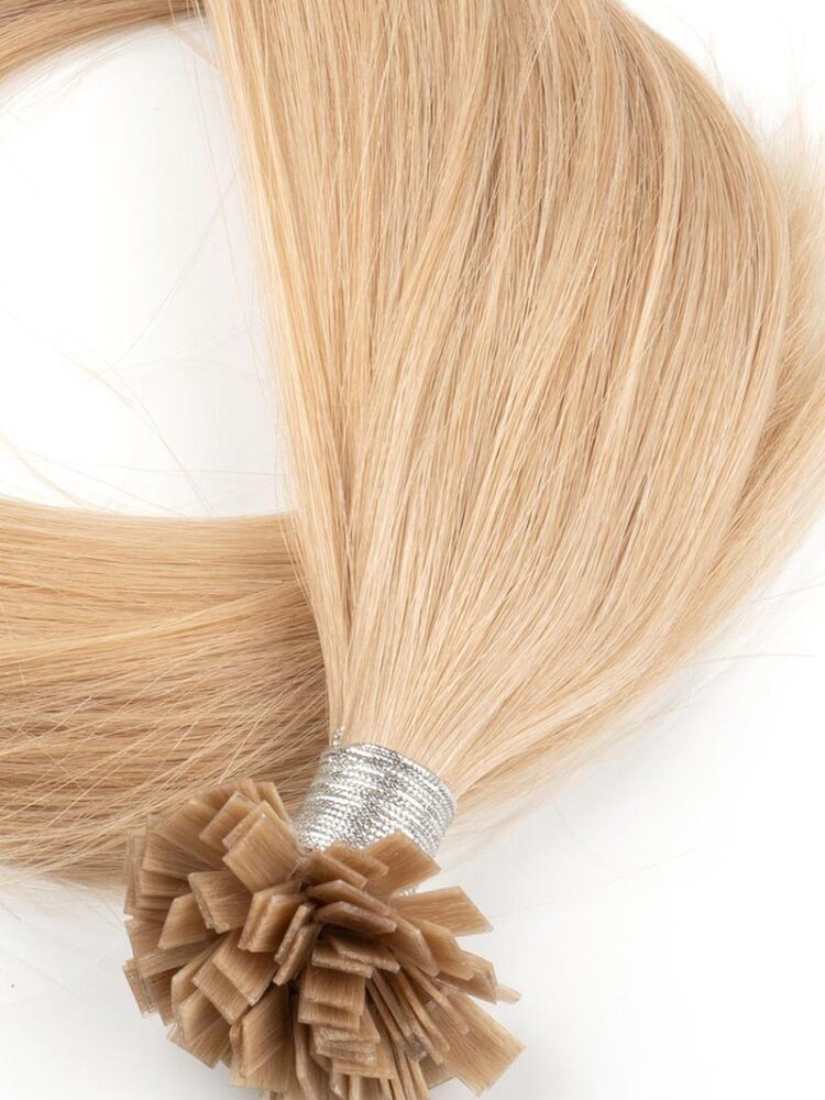 Lighter Blonde Flat-Tip (K-Tip) Hair Extensions